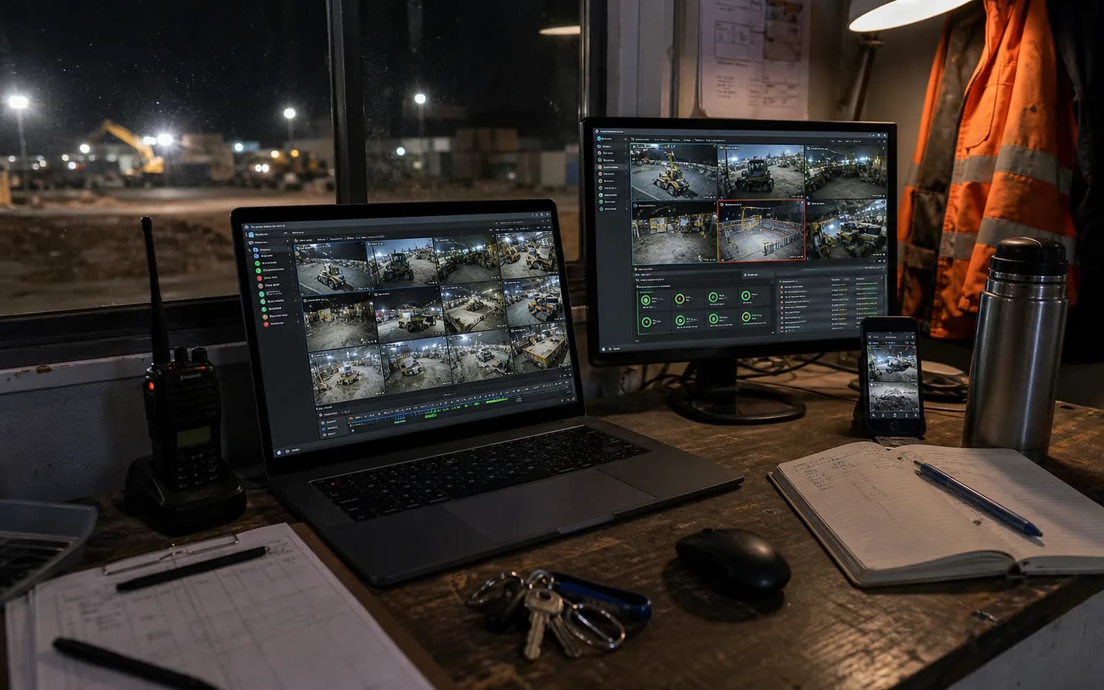 Monitoreo de cámaras de videovigilancia de una faena